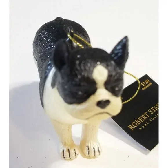 Robert Stanley Home Collection Christmas Ornament Boston Terrier Dog Black White - Picture 2 of 9
